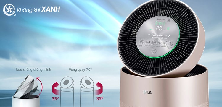 Máy lọc không khí LG PuriCare 2 tầng màu hồng AS10GDPD0